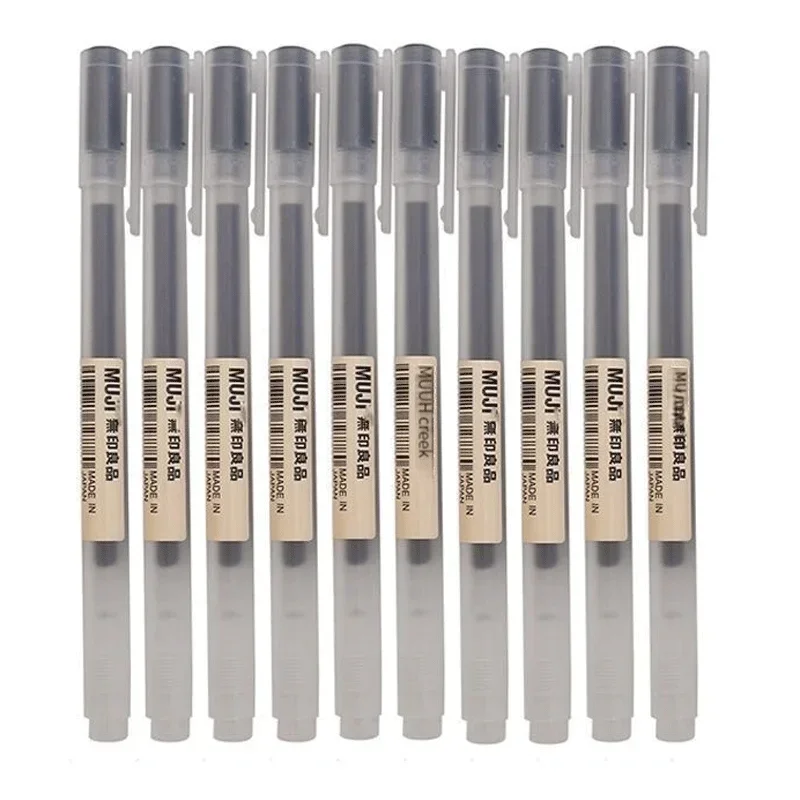 6/8Pcs/Set MUJIs Gel Pen Black - Muji Stationery Gel Pen ulasan dan harga