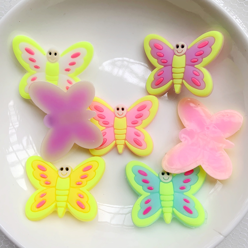 10pcs Cute Large butterfly PVC - Embellishment Glue Craft ulasan dan harga