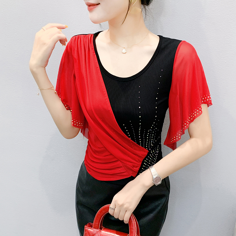 2025 Summer Women's Mesh Top:  - Beaded Trim Fringe ulasan dan harga