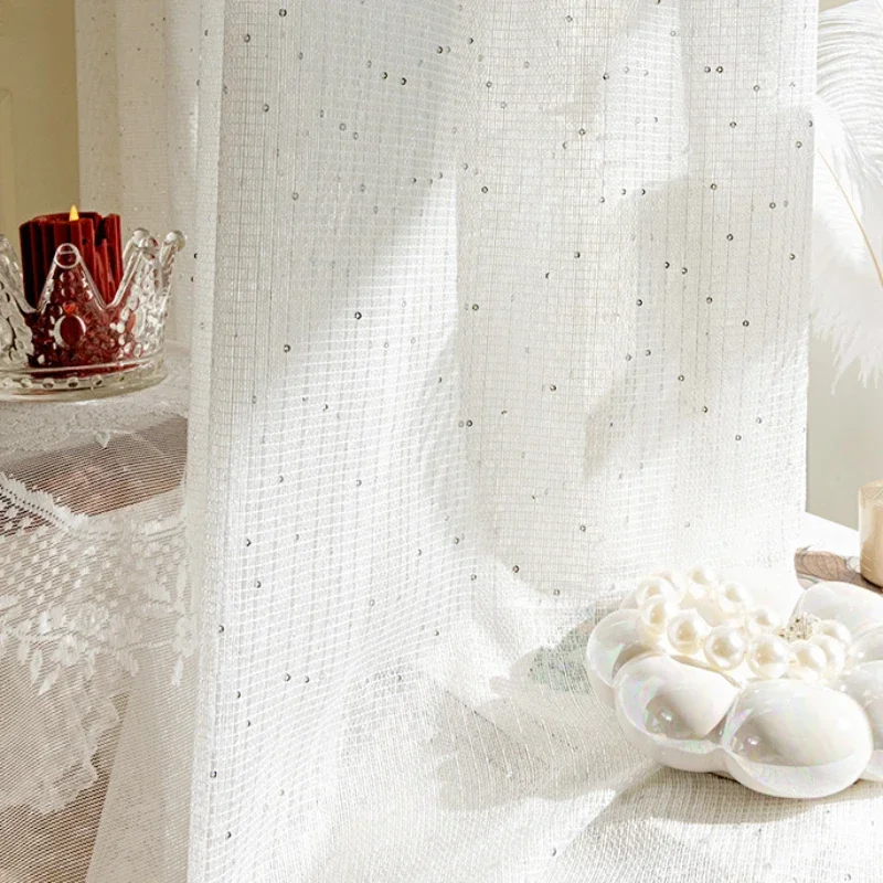 French Sheer Curtains for Livi - Sequin Fabric Panel ulasan dan harga