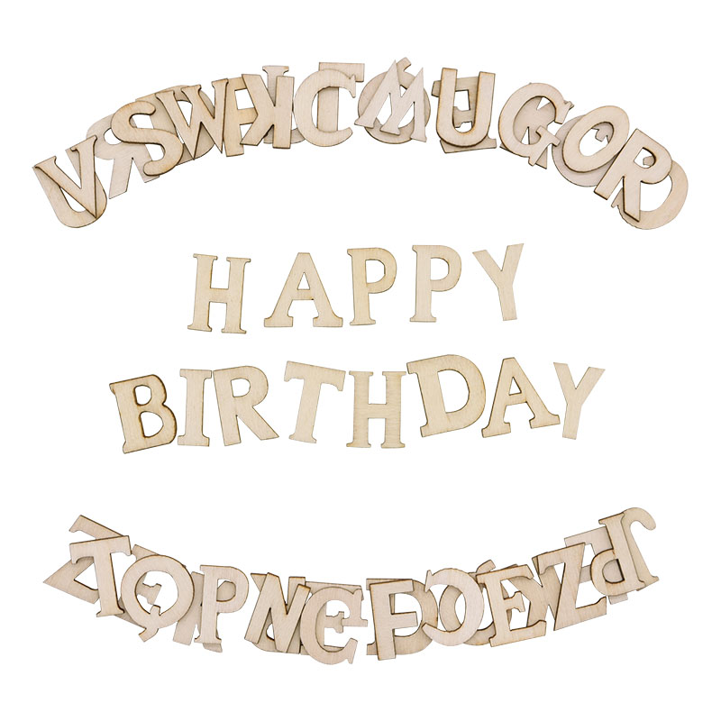 100pcs Letters Wooden Alphabet - Craft Embellishment ulasan dan harga