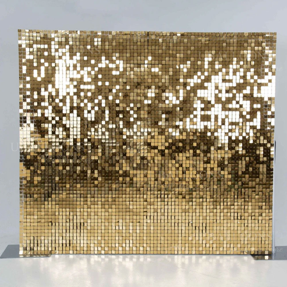 Champagne Gold Shimmer Backdro - Sequin Fabric Panel ulasan dan harga