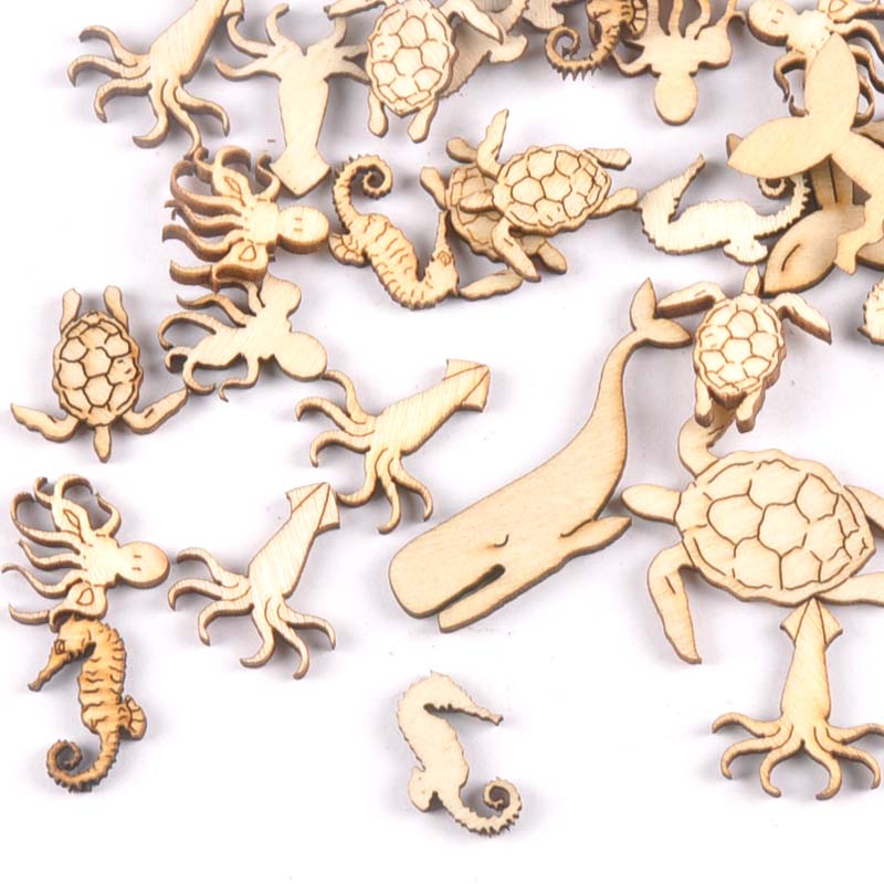 20Pcs 25-40mm Sea Turtle/horse - Craft Embellishment ulasan dan harga