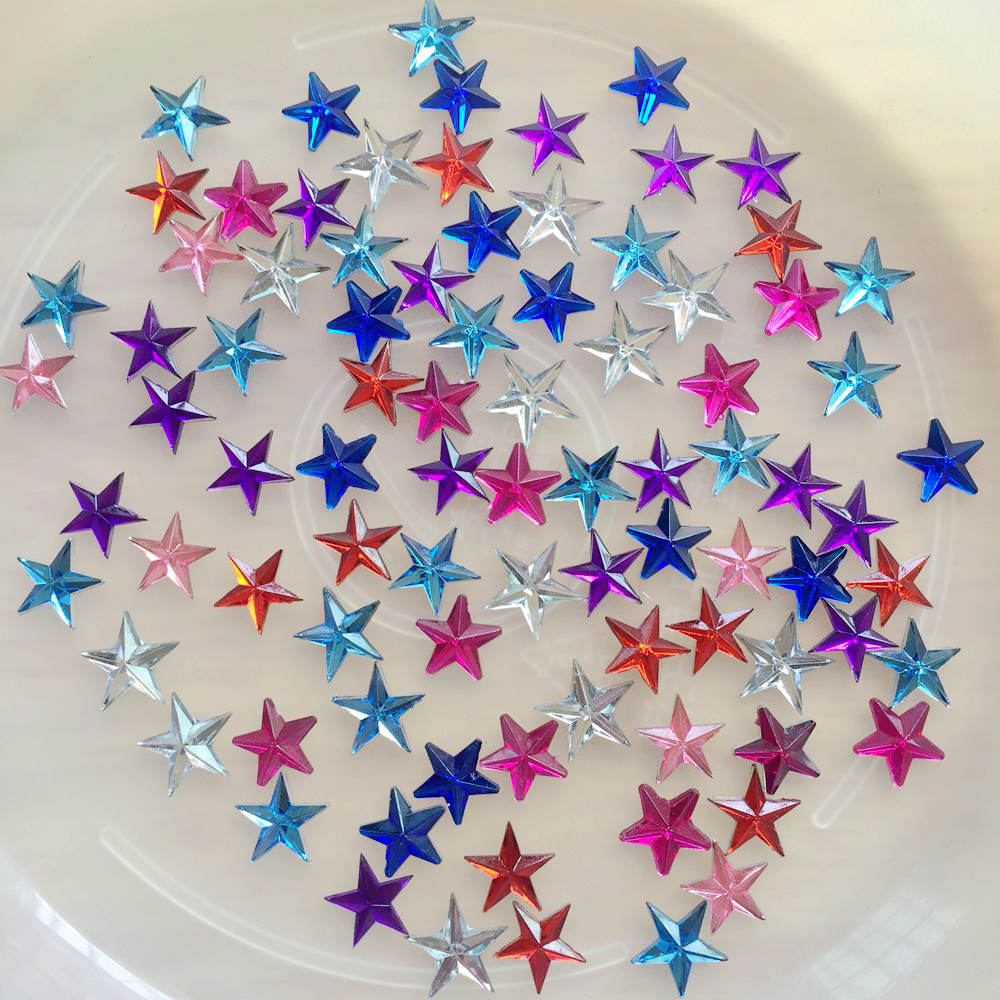 400pcs 10mm Crystal Star Shape - Hotfix Rhinestone Sheet ulasan dan harga