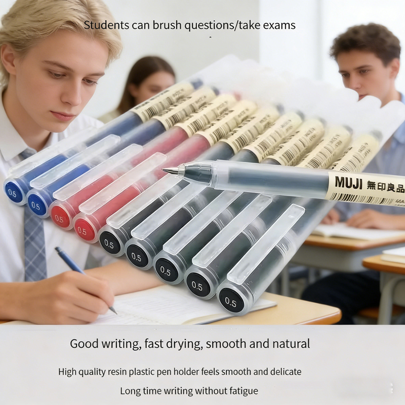 6/8Pcs MUJIs Ballpoint Pen Set - Muji Stationery Gel Pen ulasan dan harga