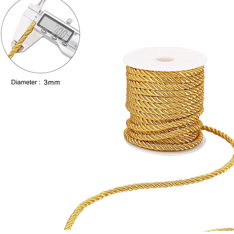 3mm 10m Twisted Cord Rope Trim - Cord Trim Twisted ulasan dan harga