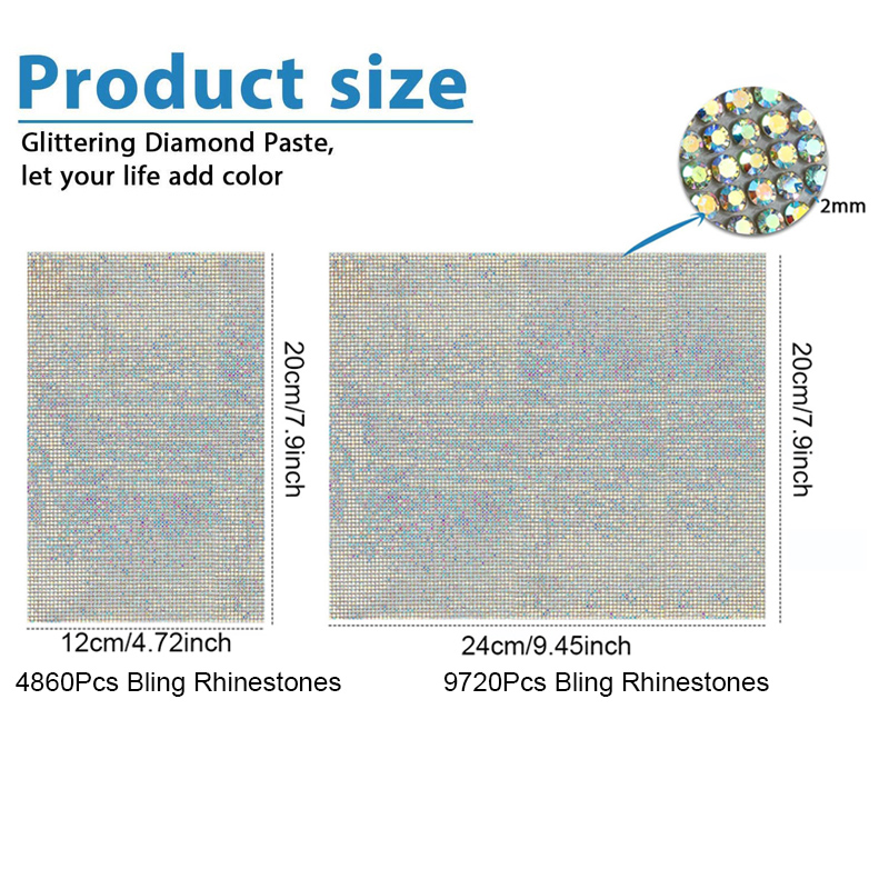 9720/4860Pcs Bling Rhinestone  - Hotfix Rhinestone Sheet ulasan dan harga