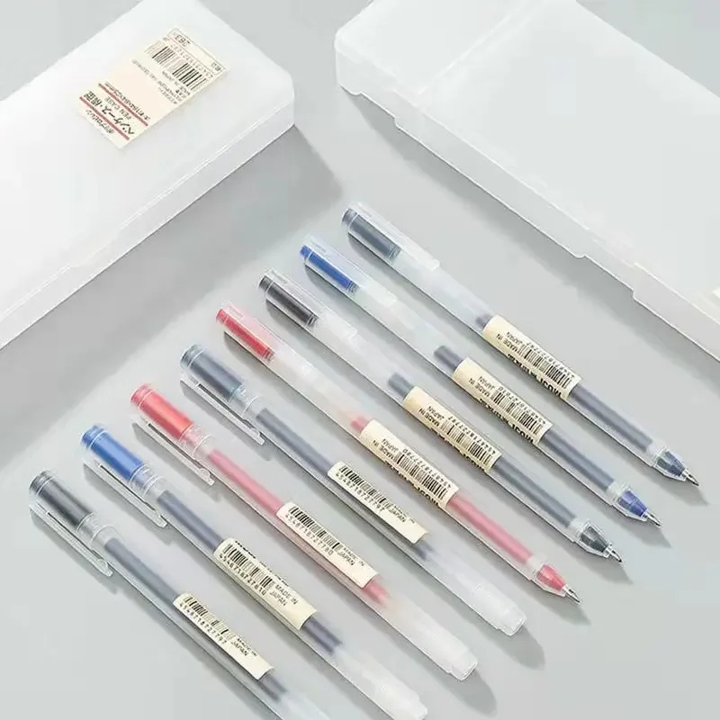 3-6Pcs Kawaii Gel Pen Black/Re - Muji Stationery Gel Pen ulasan dan harga