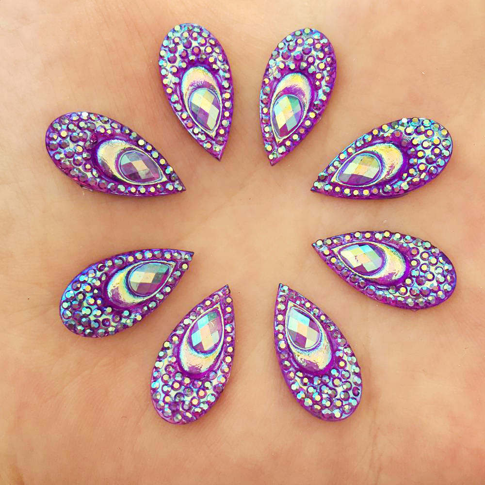 40PCS Resin 10*20mm Teardrop P - Embellishment Glue Craft ulasan dan harga