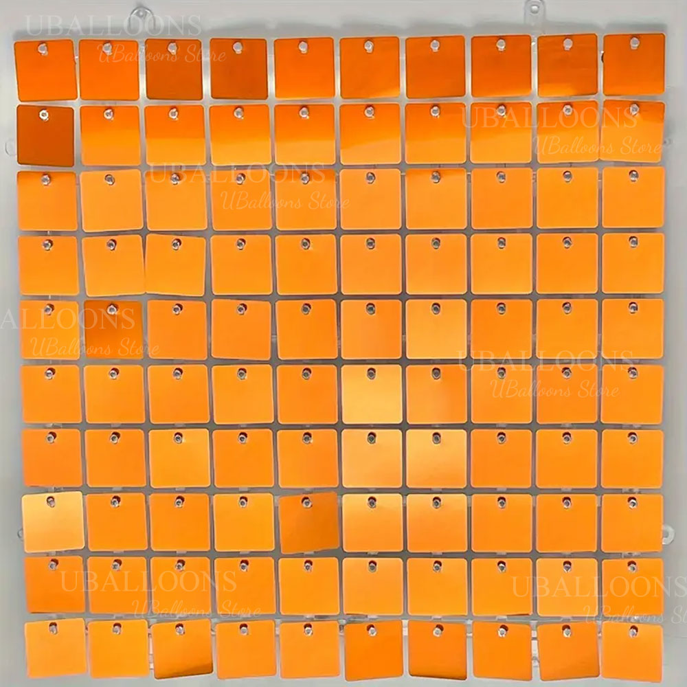 Bright Orange Shimmer Wall Bac - Sequin Fabric Panel ulasan dan harga
