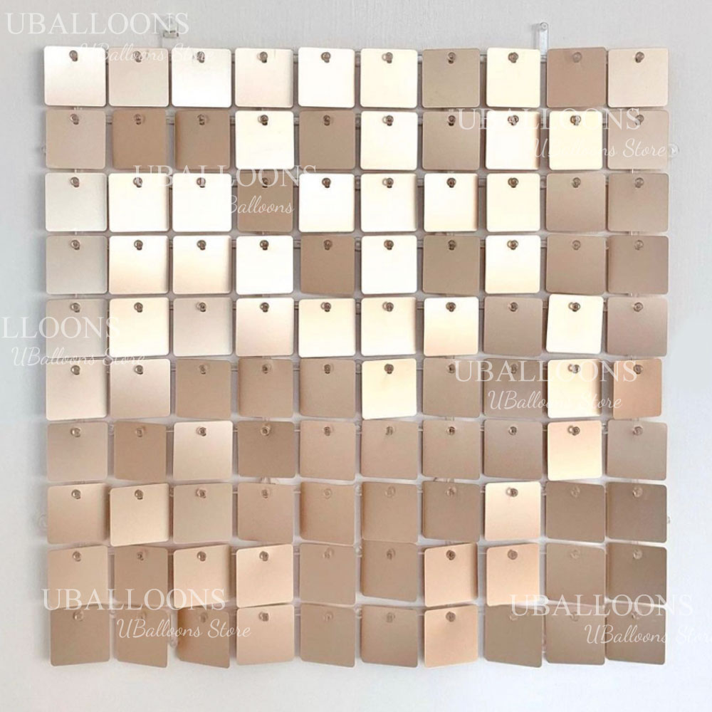 Matte Beige Gold Shimmer Sequi - Sequin Fabric Panel ulasan dan harga
