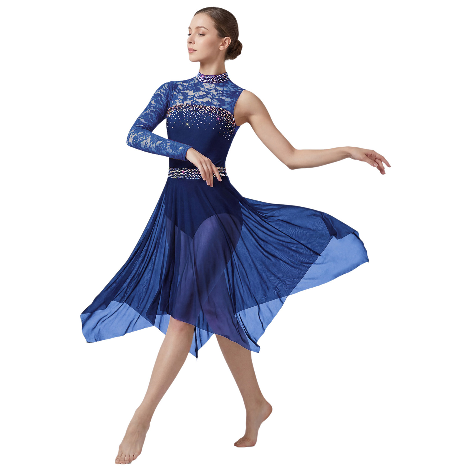 Women Lyrical Figure Skating D - Rhinestone Banding Trim ulasan dan harga