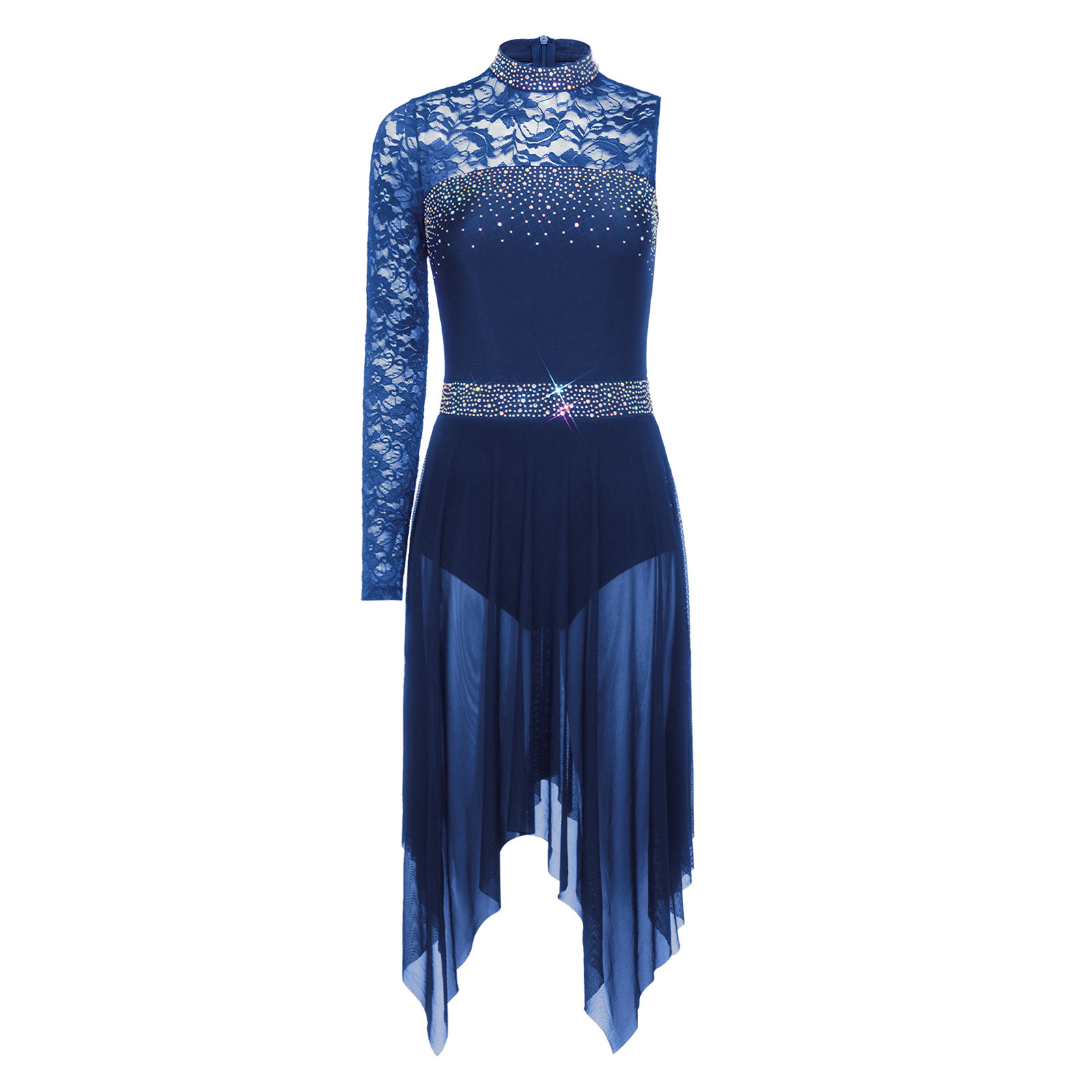 Women Lyrical Figure Skating D - Rhinestone Banding Trim ulasan dan harga