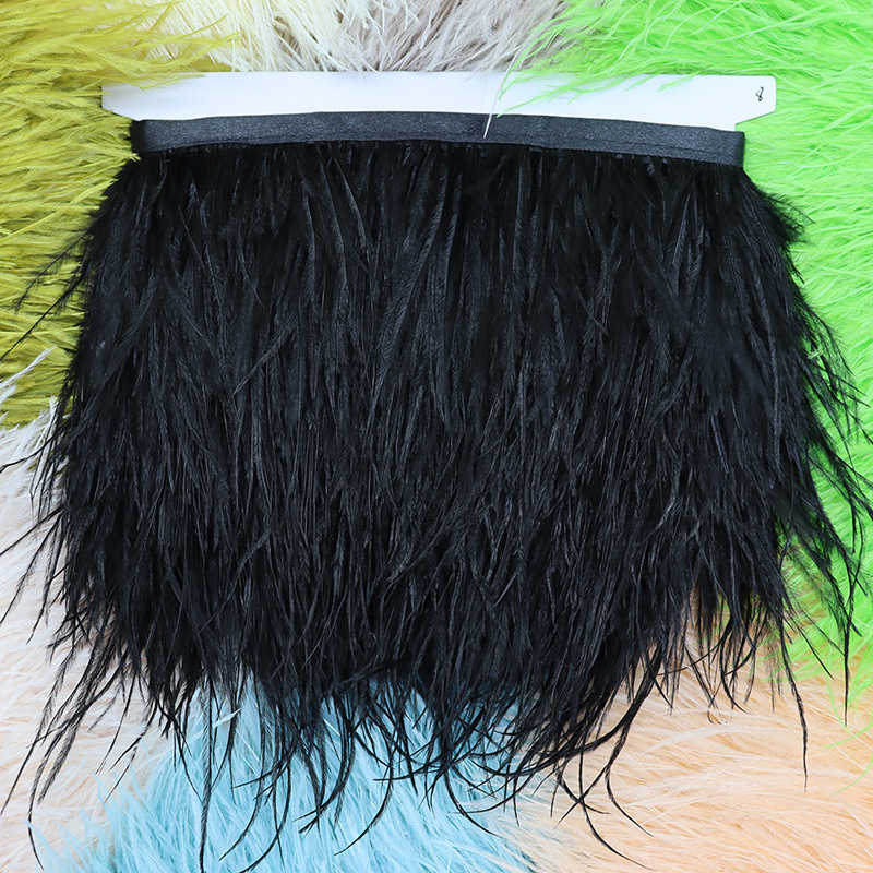 1M 8-10cm Black Ostrich Feathe - Feather Trim Marabou ulasan dan harga
