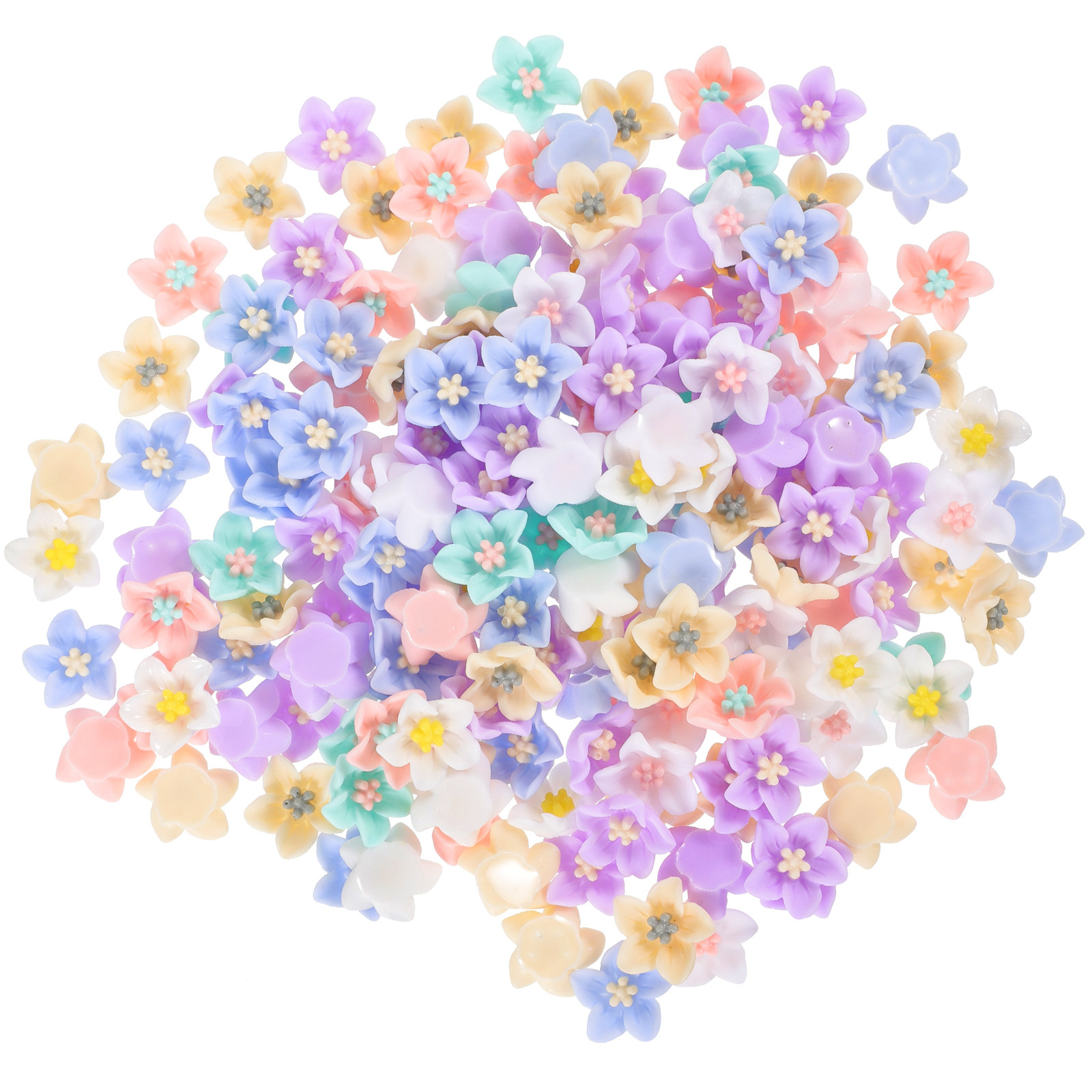 200Pcs Unique Resin Flower Emb - Embellishment Crafts ulasan dan harga