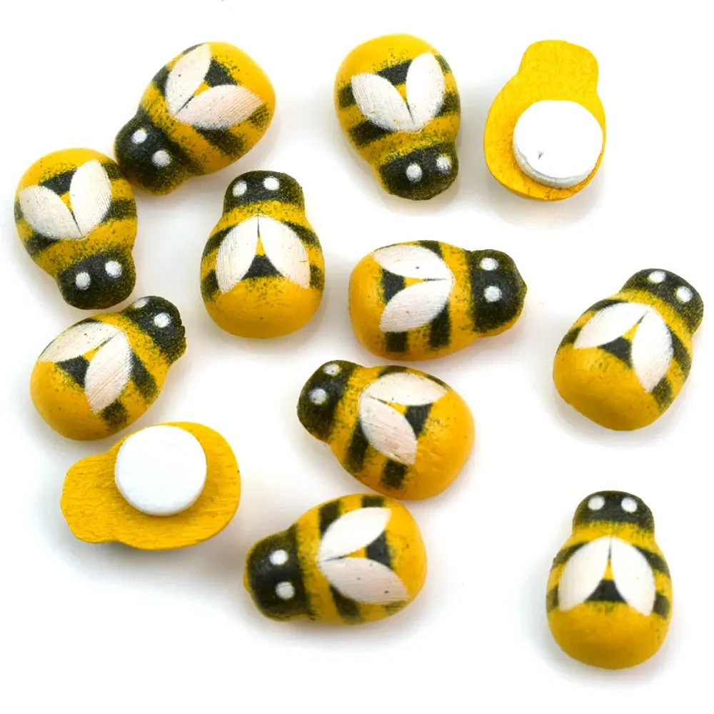 50pcs Yellow Wood Glue Buttons - Embellishment Glue Craft ulasan dan harga