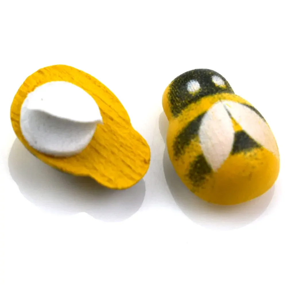 50pcs Yellow Wood Glue Buttons - Embellishment Glue Craft ulasan dan harga
