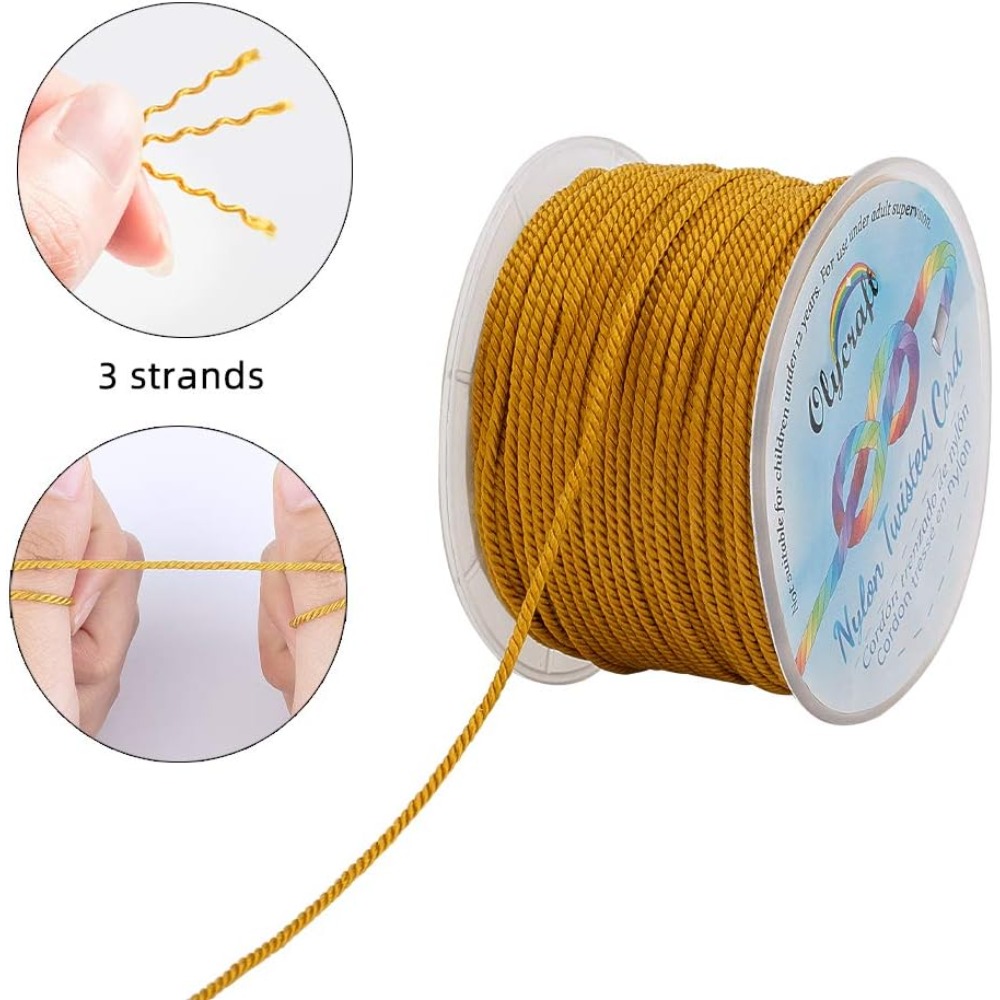 55 Yards 1mm Twisted Satin Nyl - Cord Trim Twisted ulasan dan harga