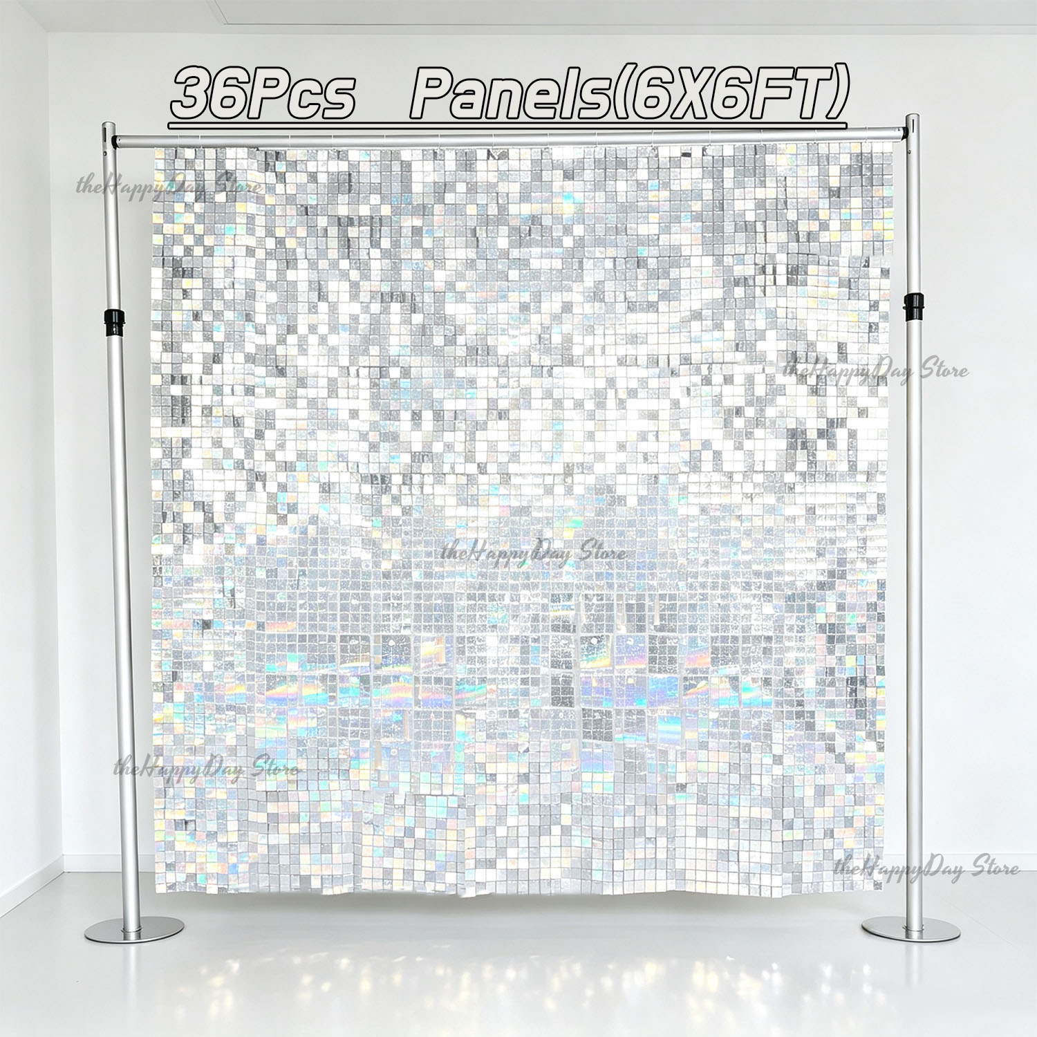18-3Pcs Shimmer Wall Backdrop  - Sequin Fabric Panel ulasan dan harga