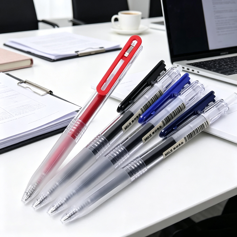 0.5mm Retractable Press MUJIs  - Muji Stationery Gel Pen ulasan dan harga