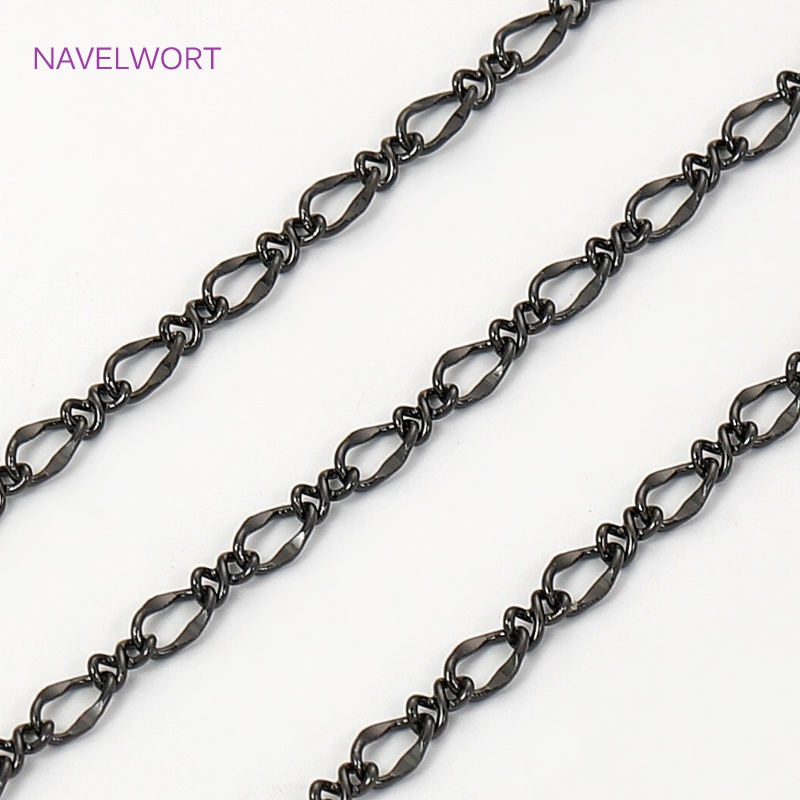 Black Color Oval Thin Chains F - Embroidery Craft ulasan dan harga