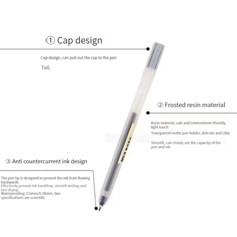 6/8Pcs/Set Kawaii MUJIs Gel Pe - Muji Stationery Gel Pen ulasan dan harga
