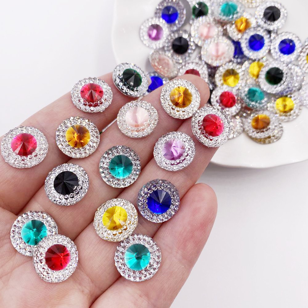 Resin 10/12/16mm Double Color  - Embellishment Glue Craft ulasan dan harga