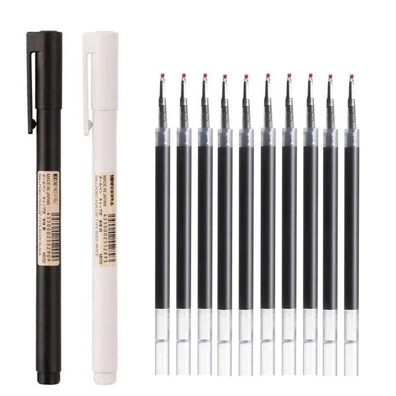 0.5mm Black Bullet Tip Gel Pen - Muji Stationery Gel Pen ulasan dan harga