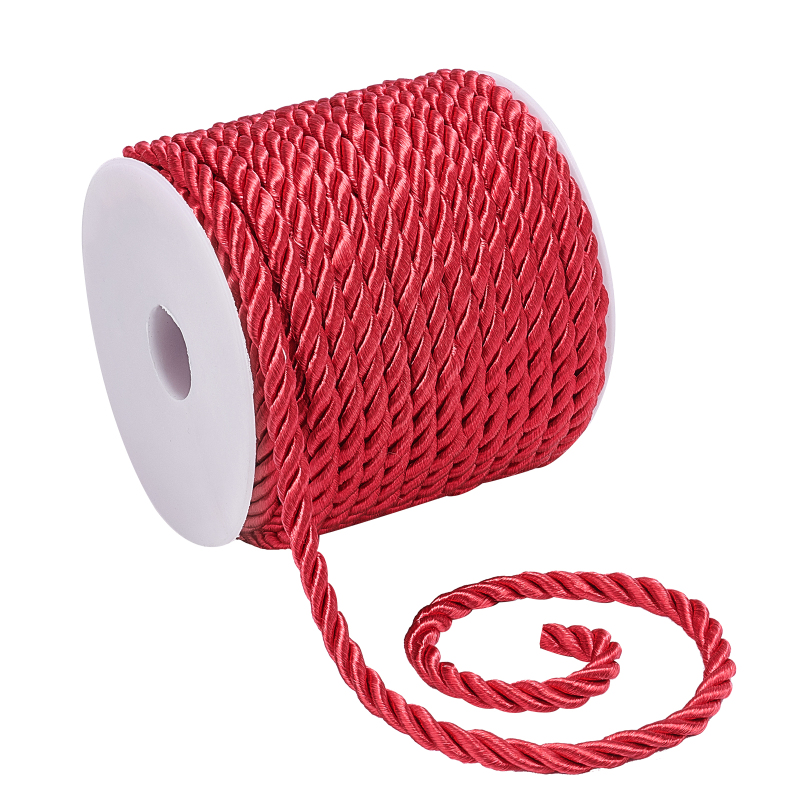 19.6 Yard Red Silk Rope 3-Ply  - Cord Trim Twisted ulasan dan harga