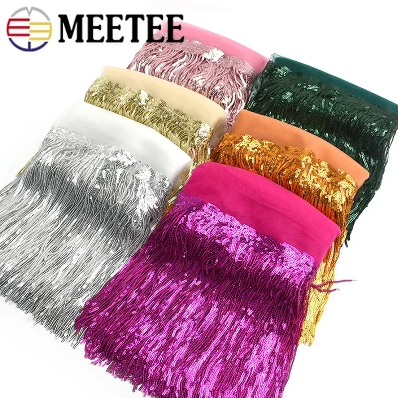 2/5/10Yards Sequin Embroidery  - Beaded Trim Fringe ulasan dan harga