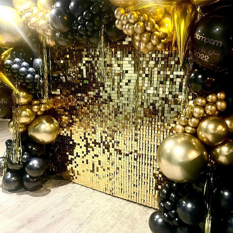 12/16/18/24PCS Shimmer Wall Ba - Sequin Fabric Panel ulasan dan harga