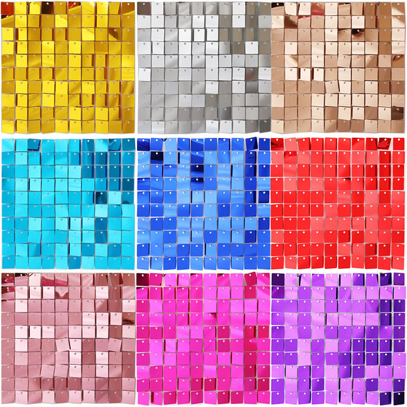 6-27 Pcs Light Golden Shimmer  - Sequin Fabric Panel ulasan dan harga