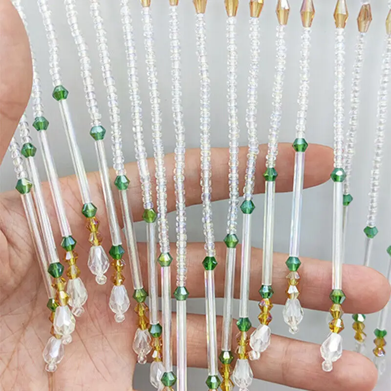 Glass Tube Fringe Tassel 16cm  - Beaded Trim Fringe ulasan dan harga