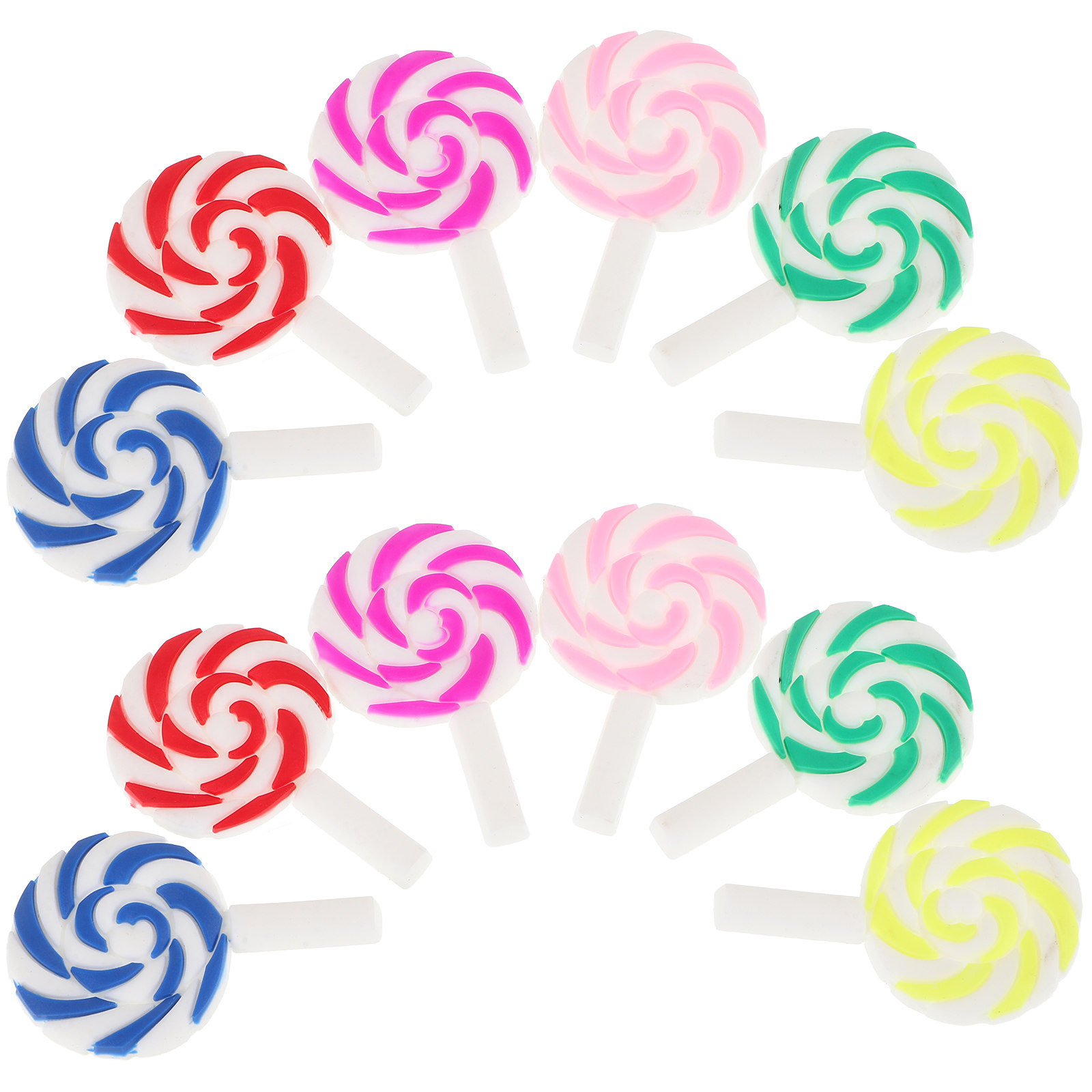 36Pcs Vibrant Rainbow Lollipop - Craft Embellishment ulasan dan harga