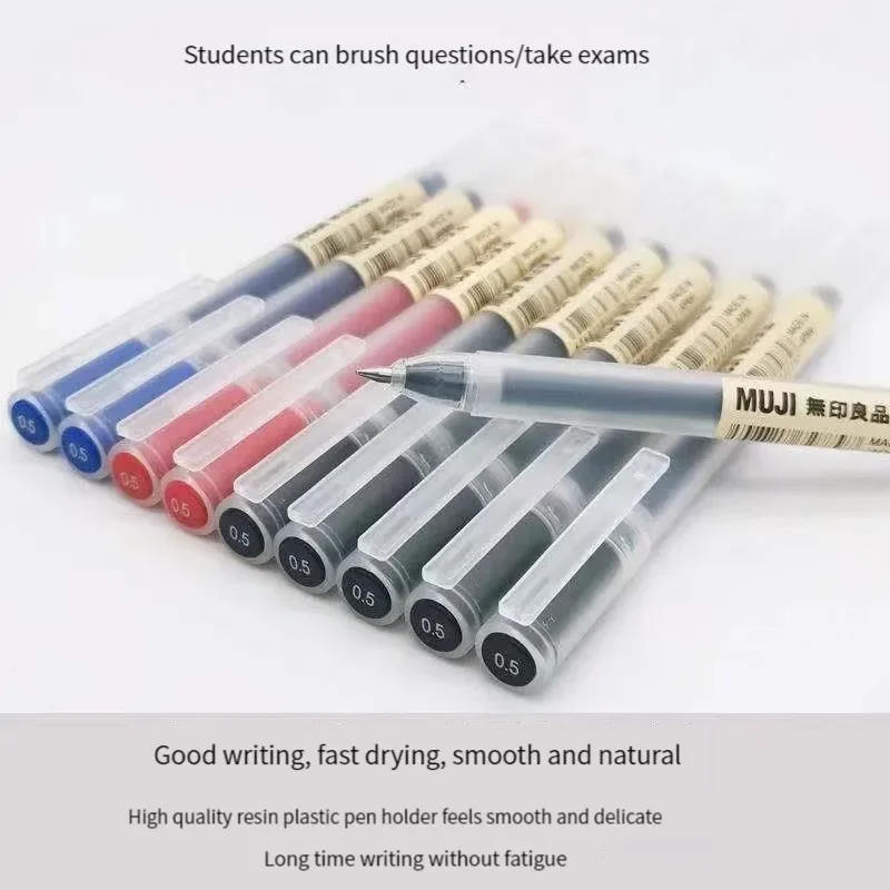 6/8Pcs/Set MUJIs Gel Pen Black - Pentel Pen Energel ulasan dan harga