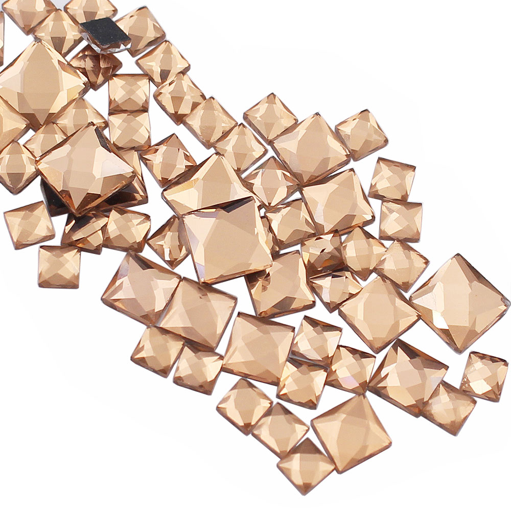 5mm 8mm 10mm Rhinestones Squar - Hotfix Rhinestone Sheet ulasan dan harga