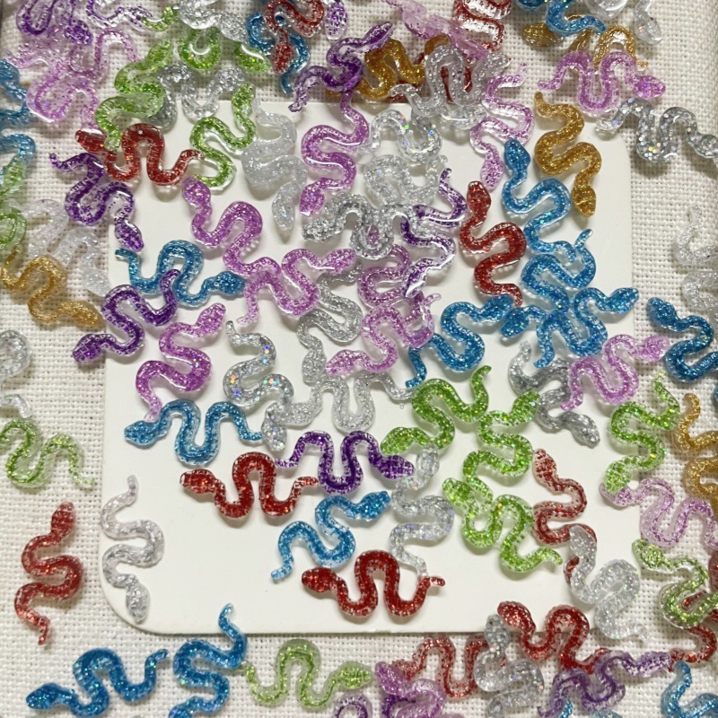 Tiny Shimmer Cartoon Snake Res - Embellishment Glue Craft ulasan dan harga