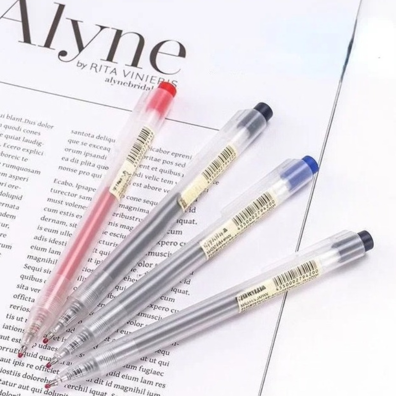 10pcs Press pen refills with 1 - Muji Stationery Gel Pen ulasan dan harga
