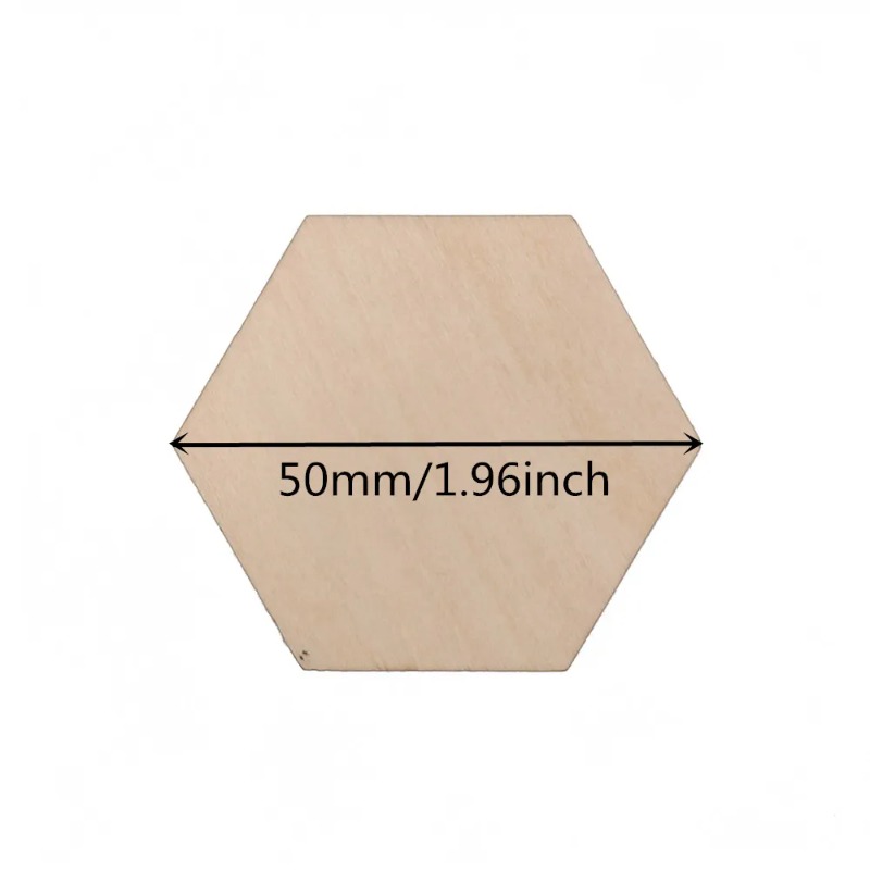10-120mm Wooden Hexagon Blank  - Craft Embellishment ulasan dan harga
