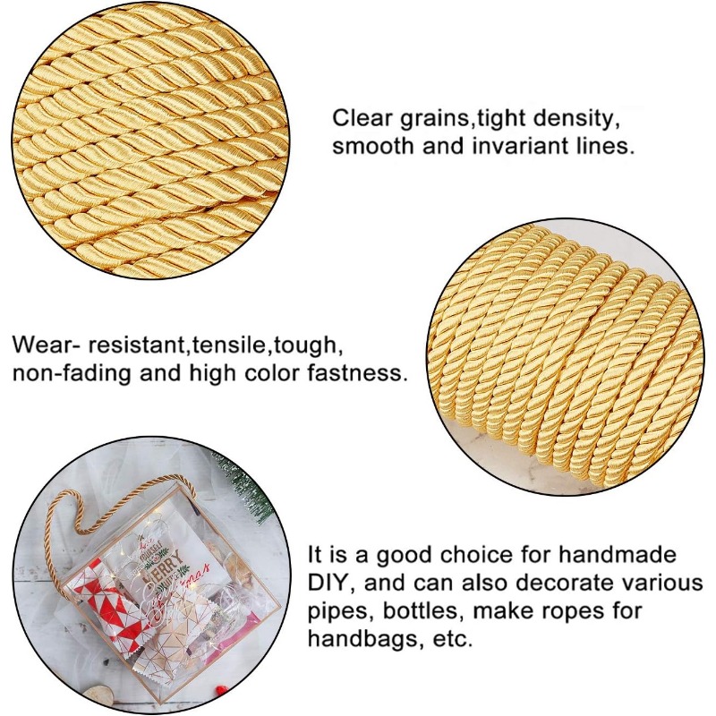 1Roll 8mm 20 Yards Twisted Cor - Cord Trim Twisted ulasan dan harga