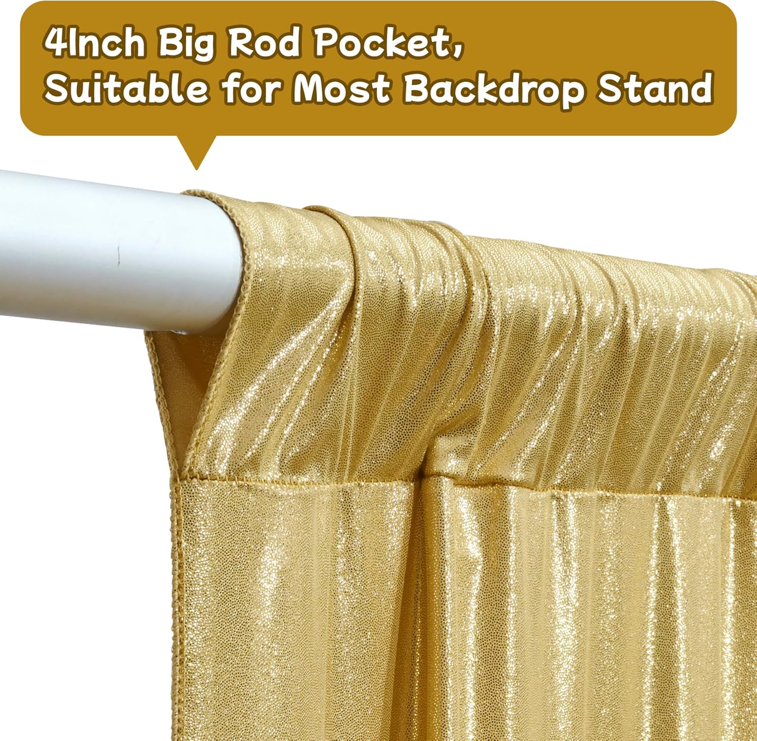 2.3x7FT Wrinkle Free Glitter 1 - Sequin Fabric Panel ulasan dan harga