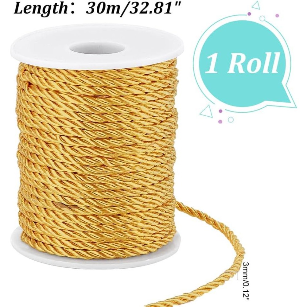 1 Roll 32 Yards Twisted Cord T - Cord Trim Twisted ulasan dan harga