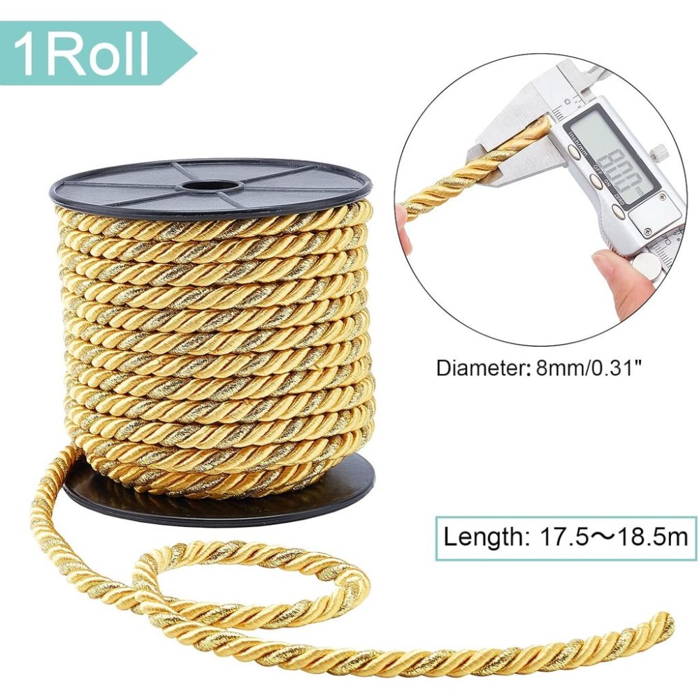 8mm Twist Cords 20 Yards Twine - Cord Trim Twisted ulasan dan harga