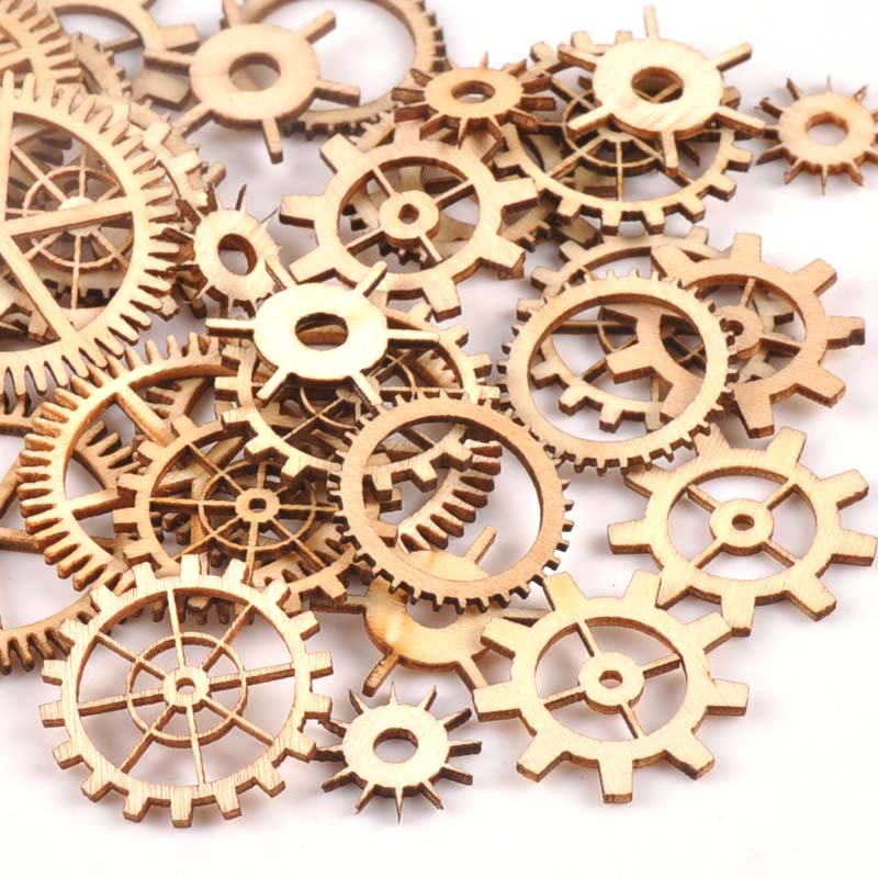 20-40mm 36pcs Unfinished Wood  - Craft Embellishment ulasan dan harga