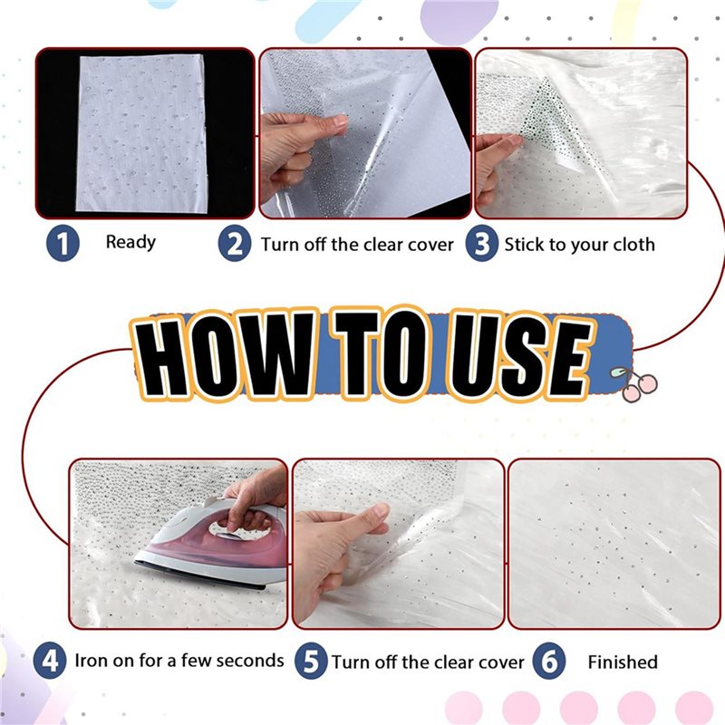 18 Sheets Iron On Rhinestone T - Hotfix Rhinestone Sheet ulasan dan harga