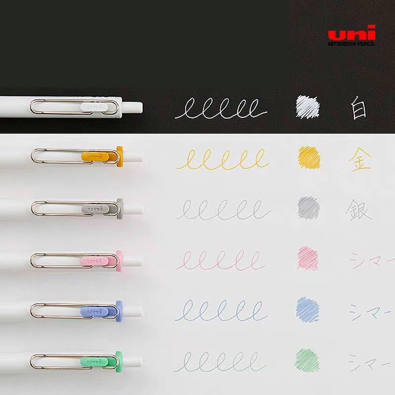 3pcs UNI Ball One Gel Pen Gold - Pentel Pen Energel ulasan dan harga