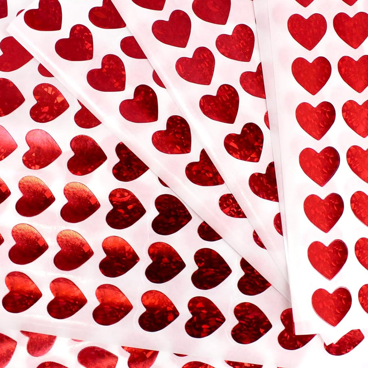 600 Pcs Red Heart Stickers, Sm - Glitter Vinyl Roll ulasan dan harga