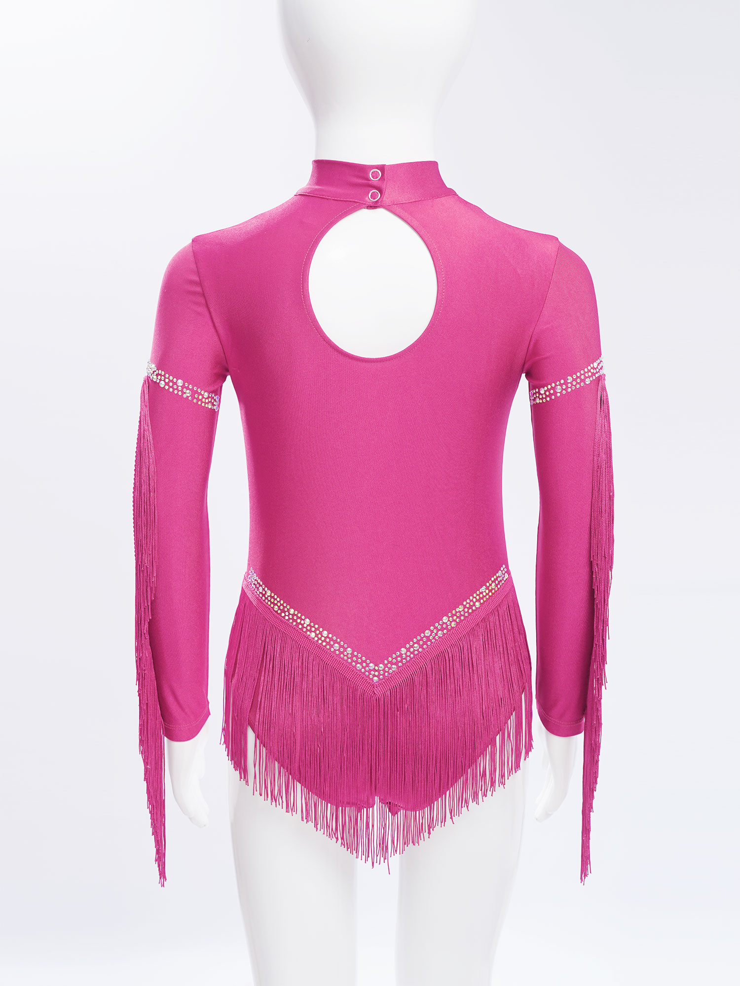 Kids Girls Fringe Latin Dance  - Rhinestone Banding Trim ulasan dan harga