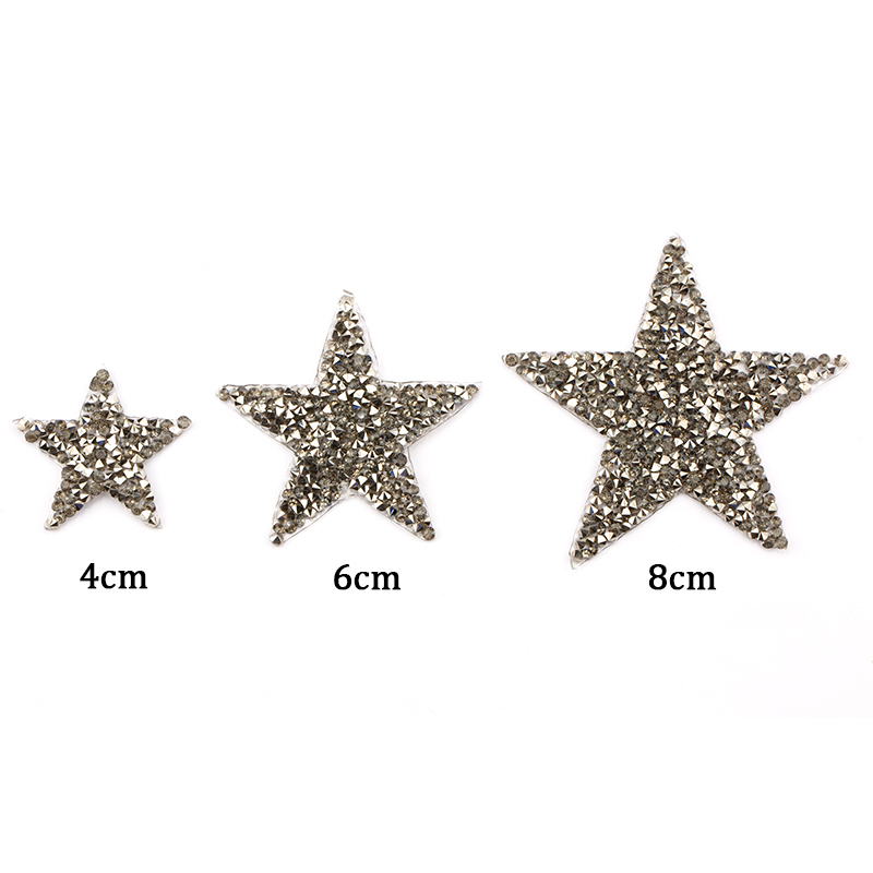 4/6/8cm Hotfix Jet Hematite St - Hotfix Rhinestone Sheet ulasan dan harga