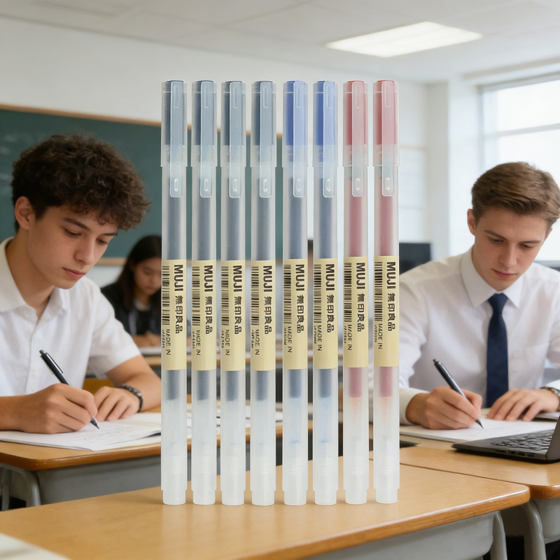 6/8Pcs MUJIs Style Gel Pens, B - Muji Stationery Gel Pen ulasan dan harga